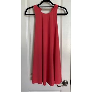 Coral Bebe dress with gold chain